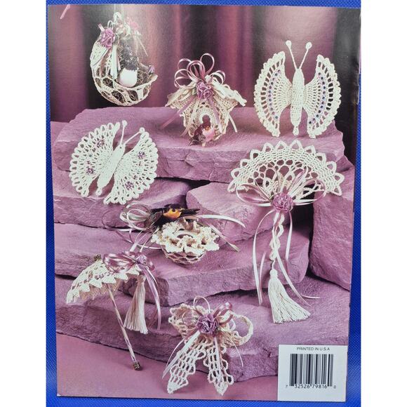 Vintage Annies Attic Crochet Spring Ornament Booklets Lot of 3 - Picture 3 of 8